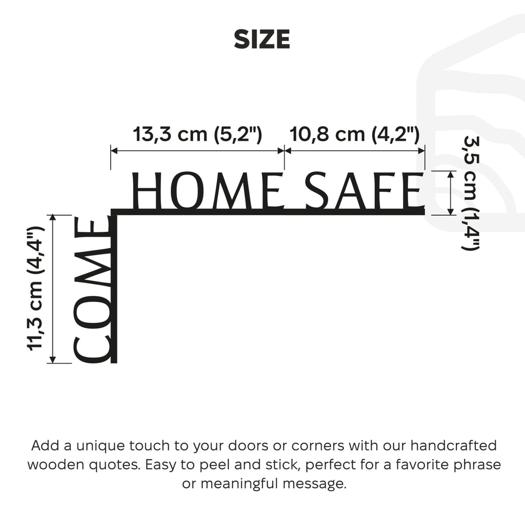 Wooden Corner Quote – Come Home Safe