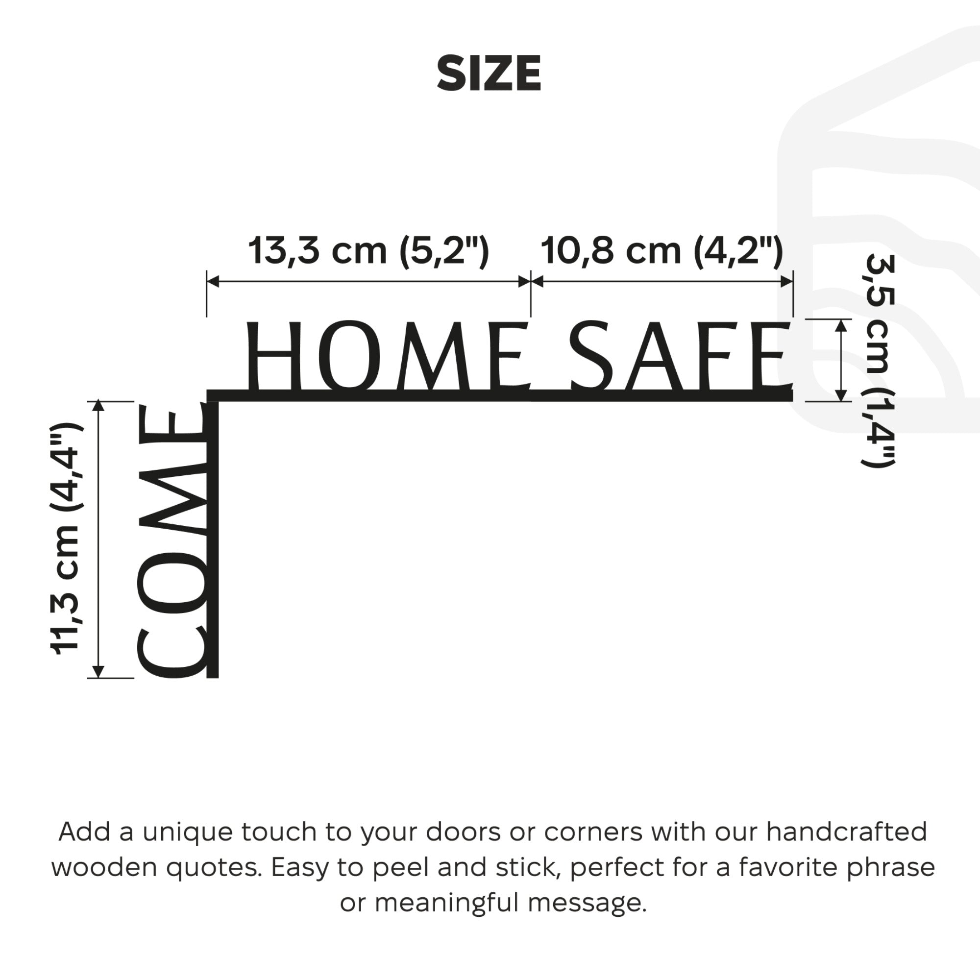 Wooden Corner Quote – Come Home Safe