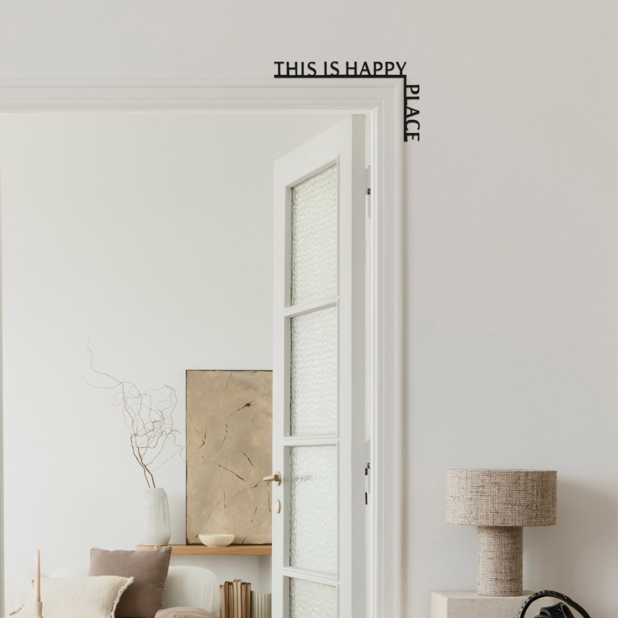 Wooden Corner Quote – This is Happy Place
