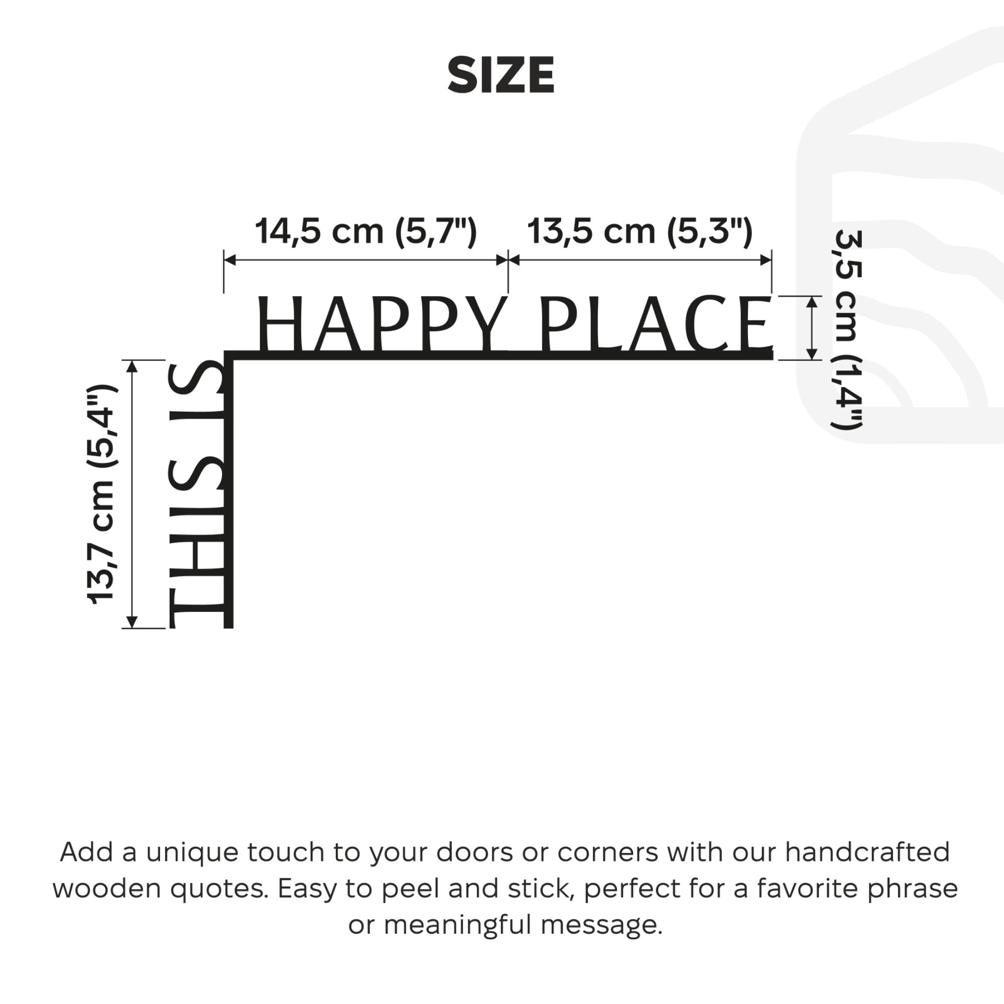 Wooden Corner Quote – This is Happy Place