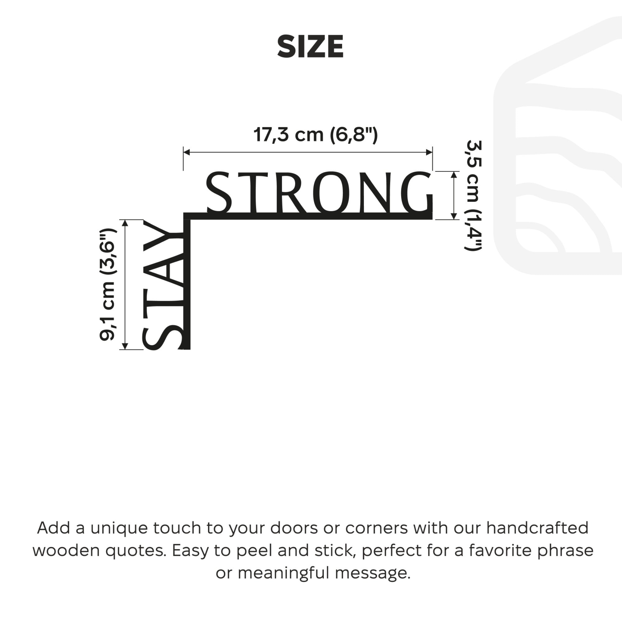 Wooden Corner Quote – Stay Strong