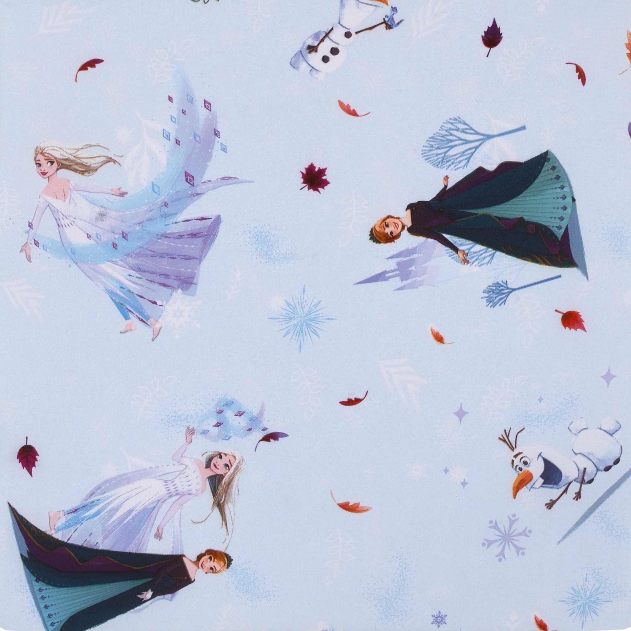 Frozen Winter Cheer Lavender, Aqua, Green and White Anna, Elsa and Olaf Deluxe Easy Fold Toddler Nap Mat