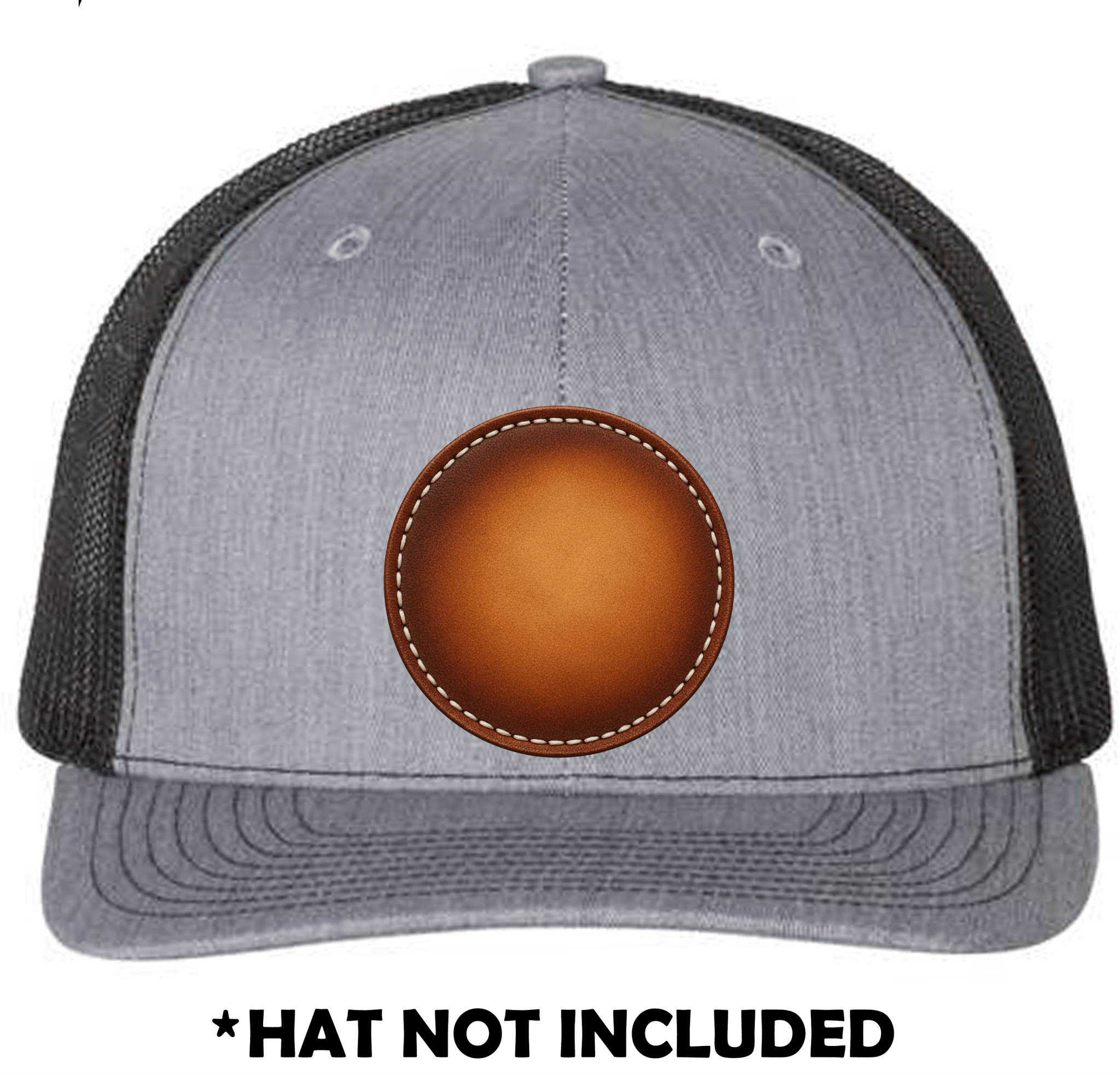 Cricle Airbrushed Leather UV Printed Hat Patch