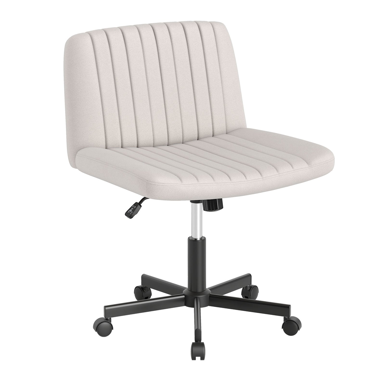 Criss Cross Chair with Wheels Cross-Legged Swivel Desk Chair with Soft-Padded Wide Seat