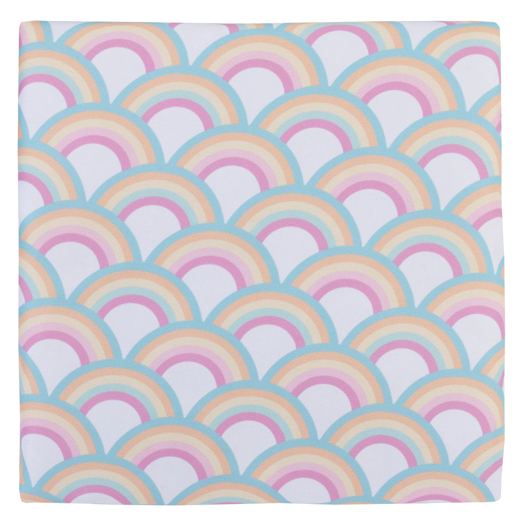 Everything Kids Rainbow Unicorn Pink, White and Rainbows 4 Piece Toddler Bed Set - Comforter, Fitted Bottom Sheet, Flat Top Sheet and Reversible Pillowcase