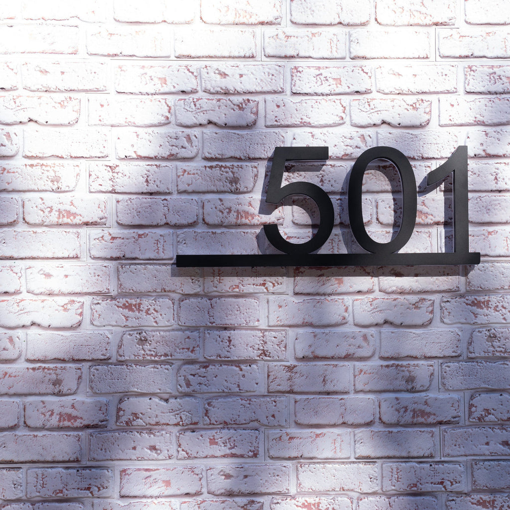 Backlit LED House Numbers with Underline – Modern Illuminated Address Numbers