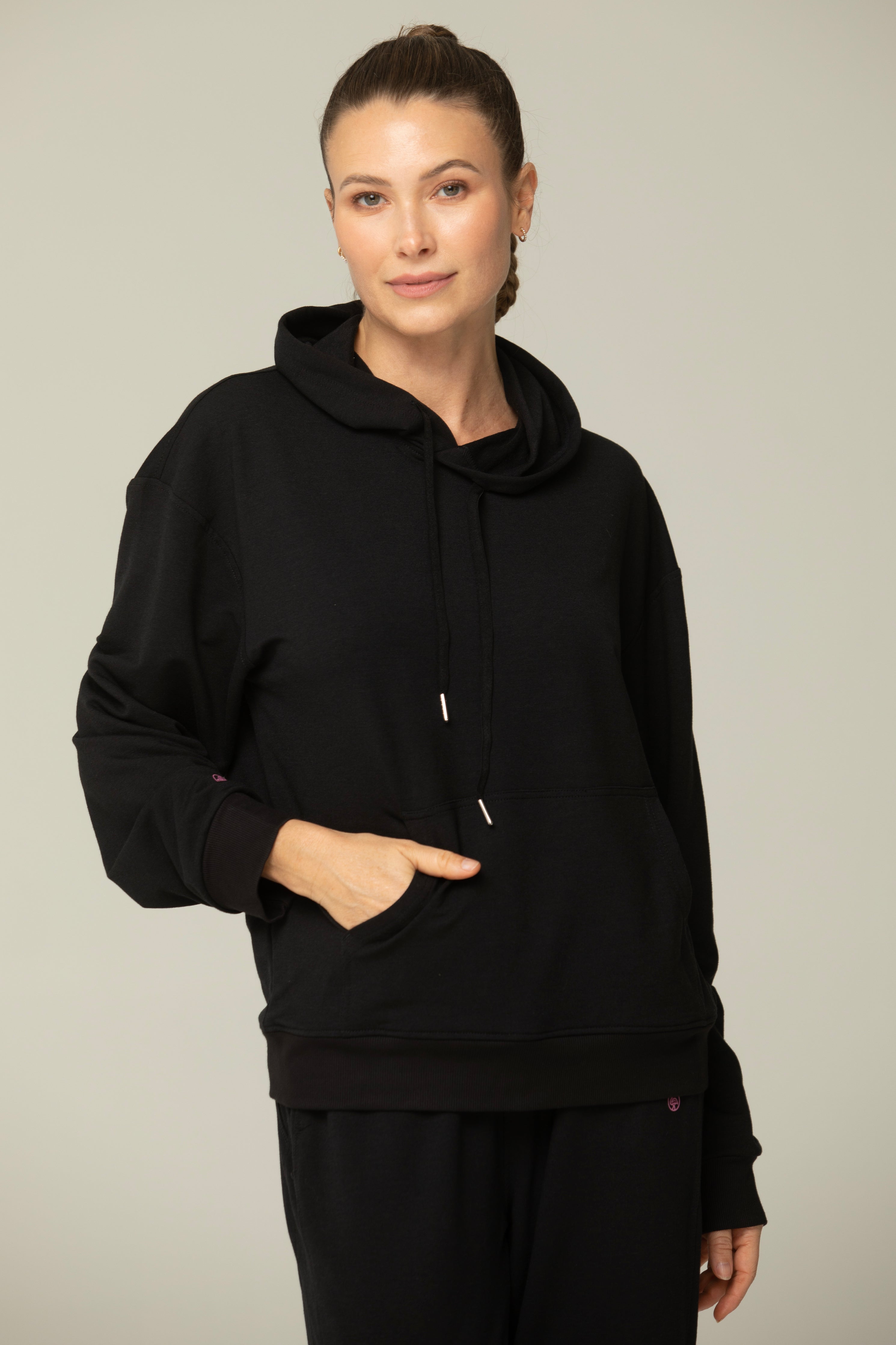Luna Relaxed Fit Hoodie for Women – Soft Cotton Blend Athleisure Sweatshirt with Kangaroo Pocket