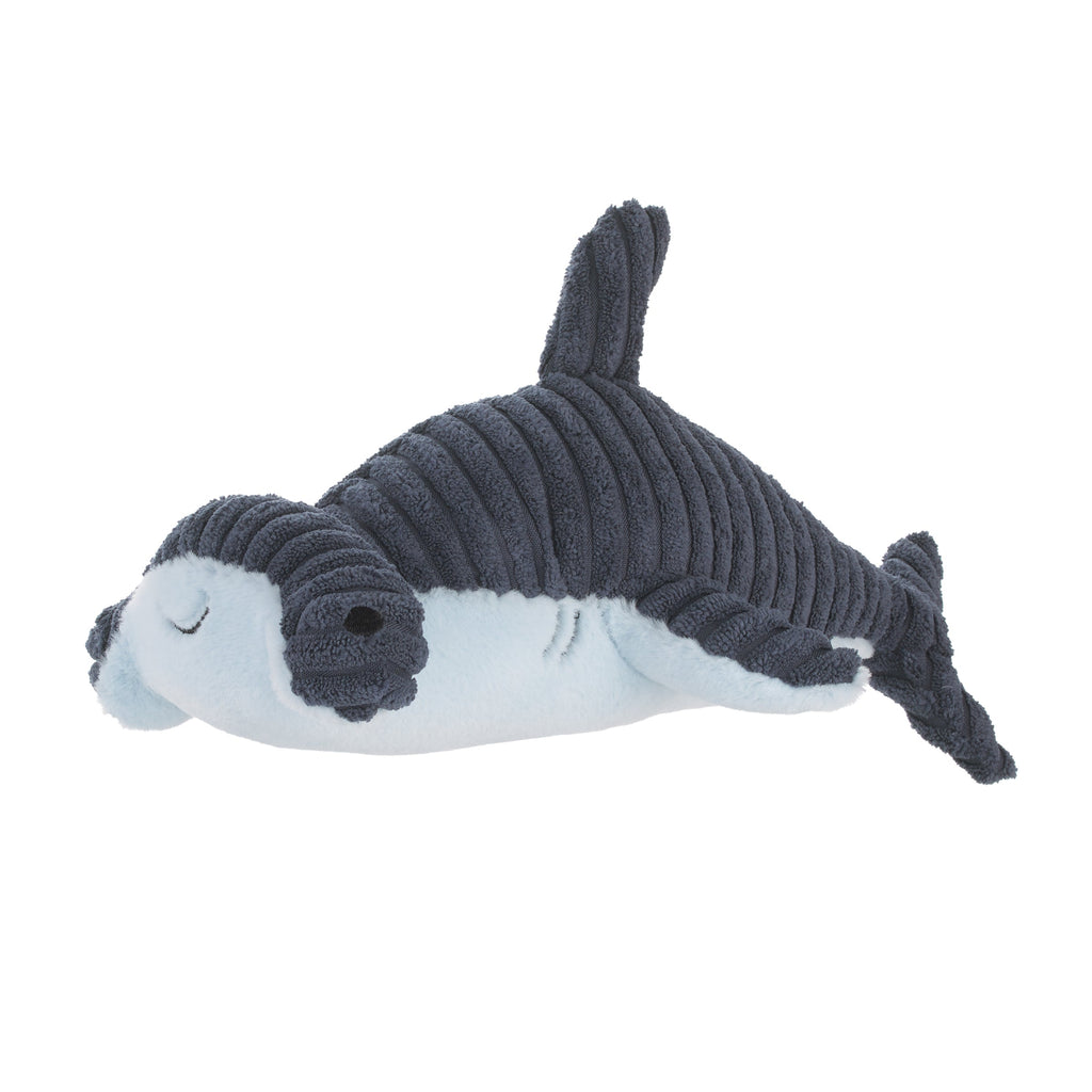 Explore Dream Discover Navy, and Light Blue Hammerhead Shark Shaped Plush Stuffed Animal