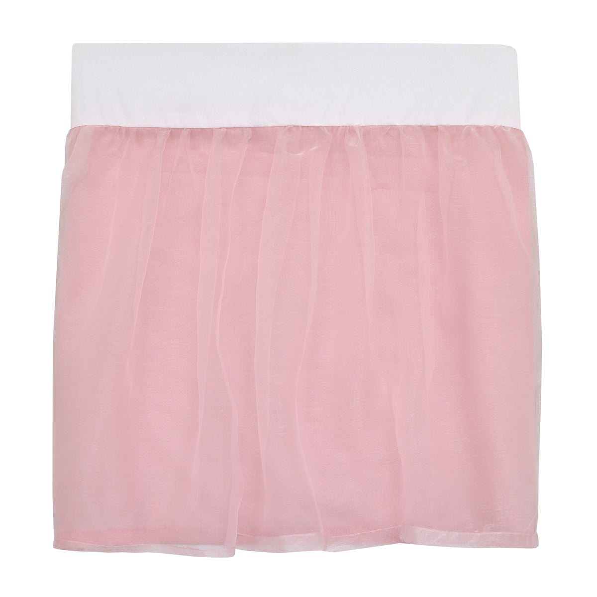 Happy Days Pink, White, and Yellow Rainbows and Sunshine 4 Piece Nursery Crib Bedding Set - Comforter, 100% Cotton Fitted Crib Sheet, Crib Skirt and Reversible Storage
