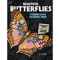 Beautiful Butterflies Stained Glass Coloring Book - Paperback
