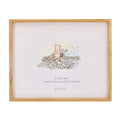 Winnie the Pooh - Classic Pooh "Lucky Me, You're My Very Best Friend" with Piglet Natural Pine Wood Framed Art Canvas Wall DÃ©cor