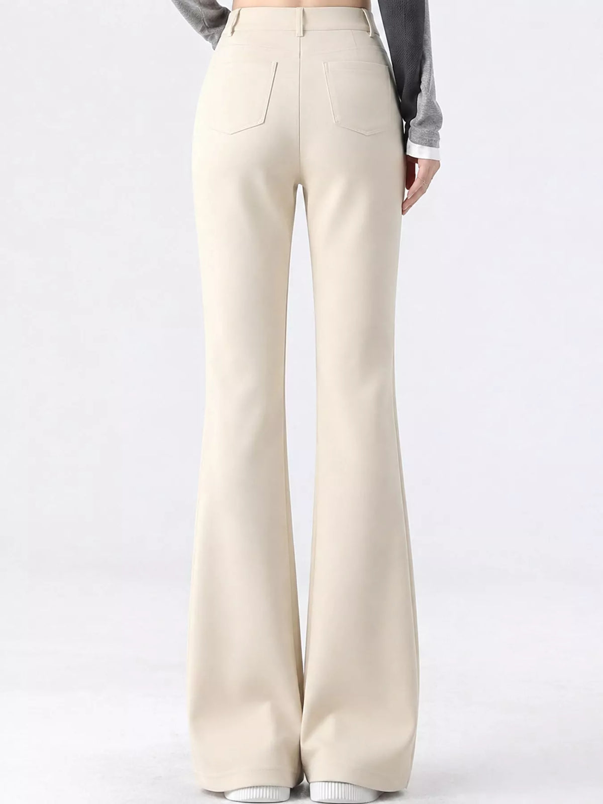 Full Size High-Waisted Slim-Fit Straight-Leg Pants Plus Size