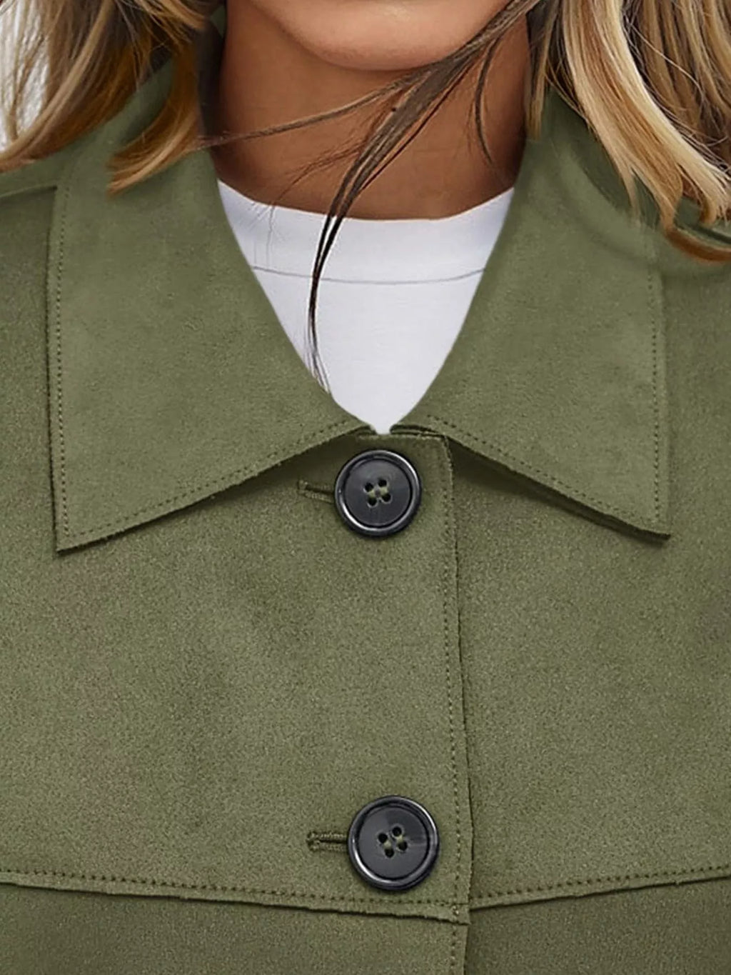 Button-Down Cropped Jacket