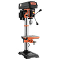 12 in Benchtop Drill Press, 5 Amp 120V, Variable Speed Cast Iron Bench Drill Press, 12 in Swing Distance 0-45° Tiltling Worktable with Laser Work Light, Tabletop Drilling Machine for Wood Metal