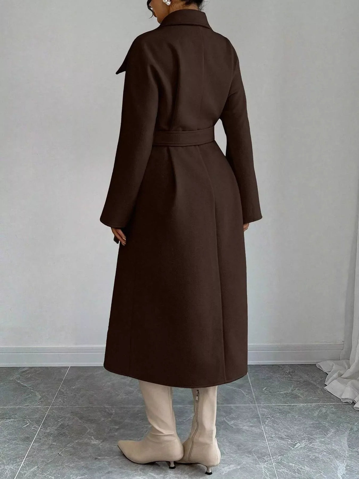 Double-Breasted Longline Coat