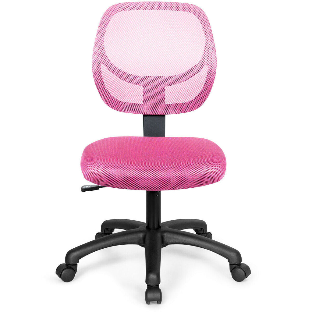 Low-back Computer Task Chair with Adjustable Height and Swivel Casters