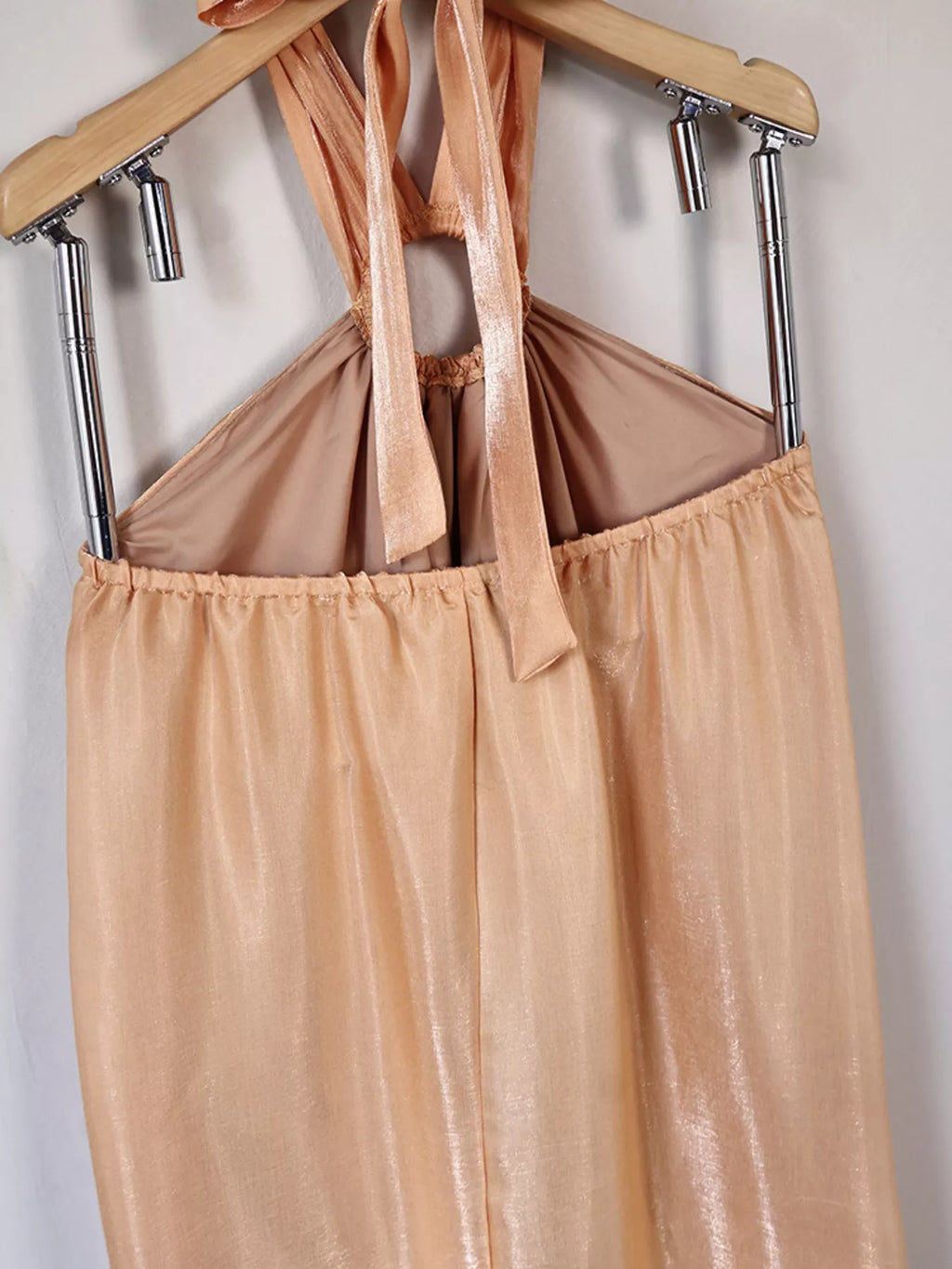 Halter Neck Maxi Dress with O-Ring Detail
