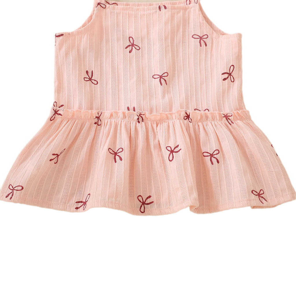 Baby Strap Vest And Pants Two-piece Set