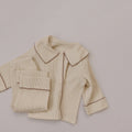 Baby Autumn Waffle-Knit Cardigan Set
