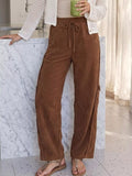 Drawstring Corduroy Pants