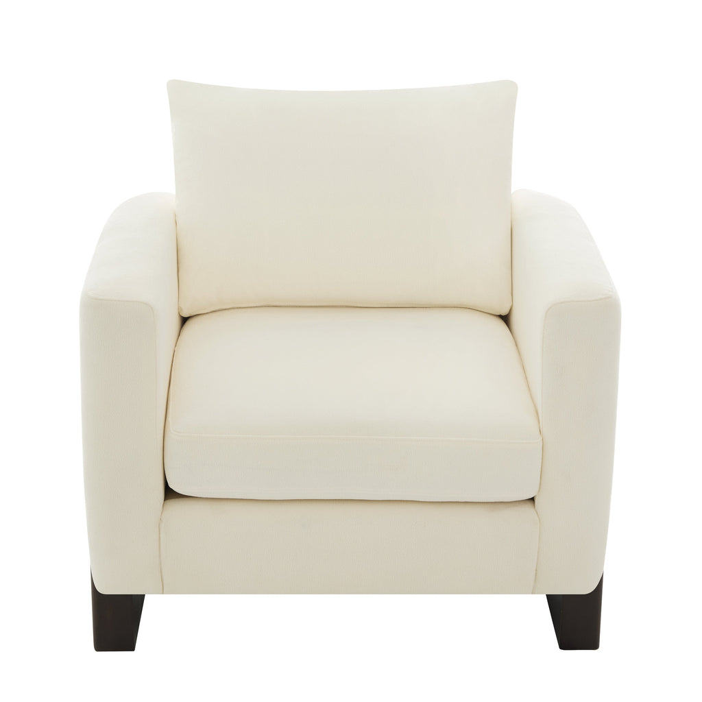 Modern Accent Chair Stylish Club Chair Armchair with Rubberwood Legs for Living Room, Bedroom, or Office