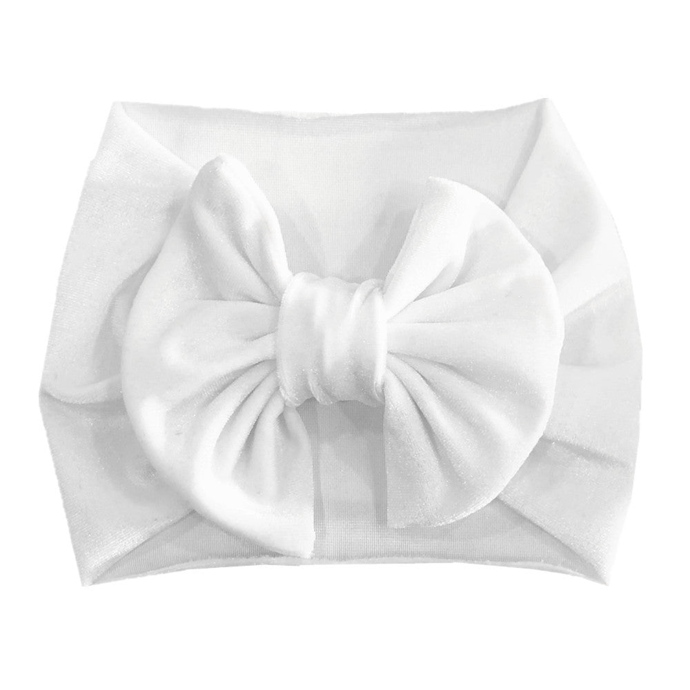 Childrens Multi-color Festive Velvet Headband With Stretchy Hair Accessory
