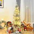6 Feet Tinsel Tree Unlit Slim Pencil Christmas Tree