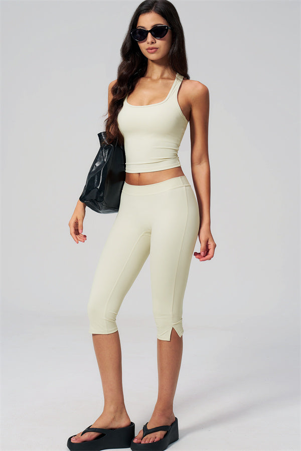 The Revive Crop Top Capri Leggings 2-Piece Set