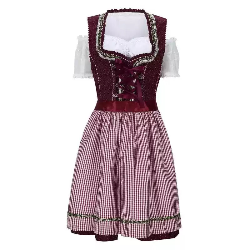 Dirndl Dress Oktoberfest Women Costume Bavarian Traditional
