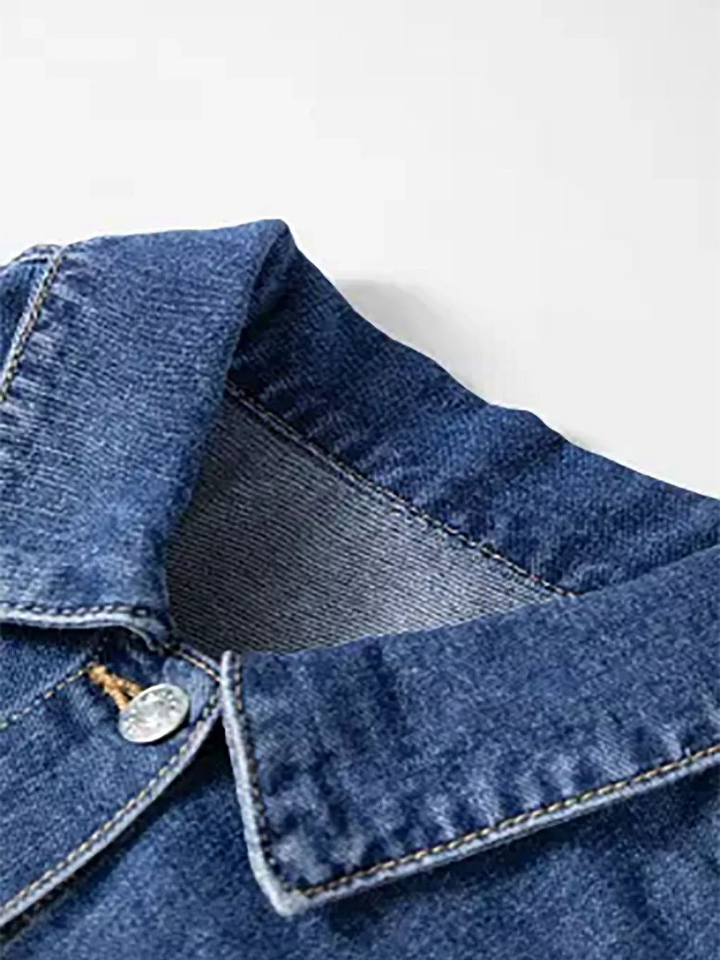 Raw Hem Two-Tone Denim Jacket