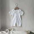 Lotus-leaf Collar Romper For Little Girls And Baby Girls