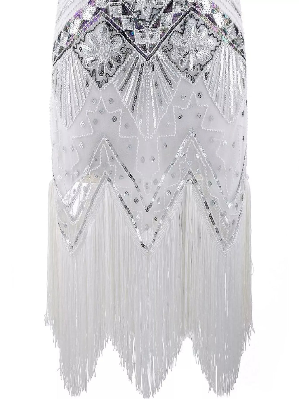 Full Size Sequin Fringe Hem Sleeveless Dress Plus Size