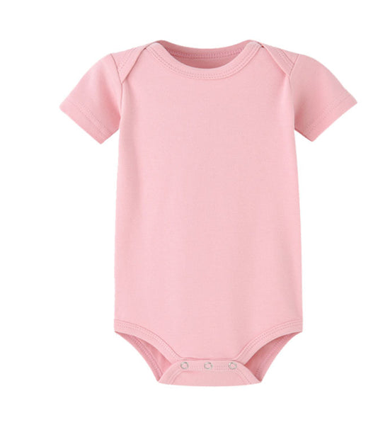Summer Triangle Solid Color Short-sleeved One-piece Romper
