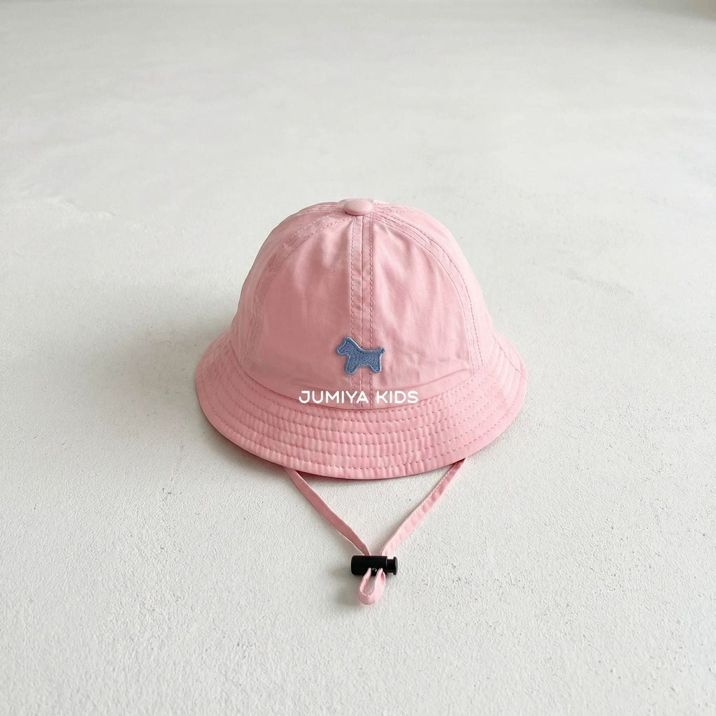 Baby Fisherman Hat With Small Spade Embroidery For Sun Protection
