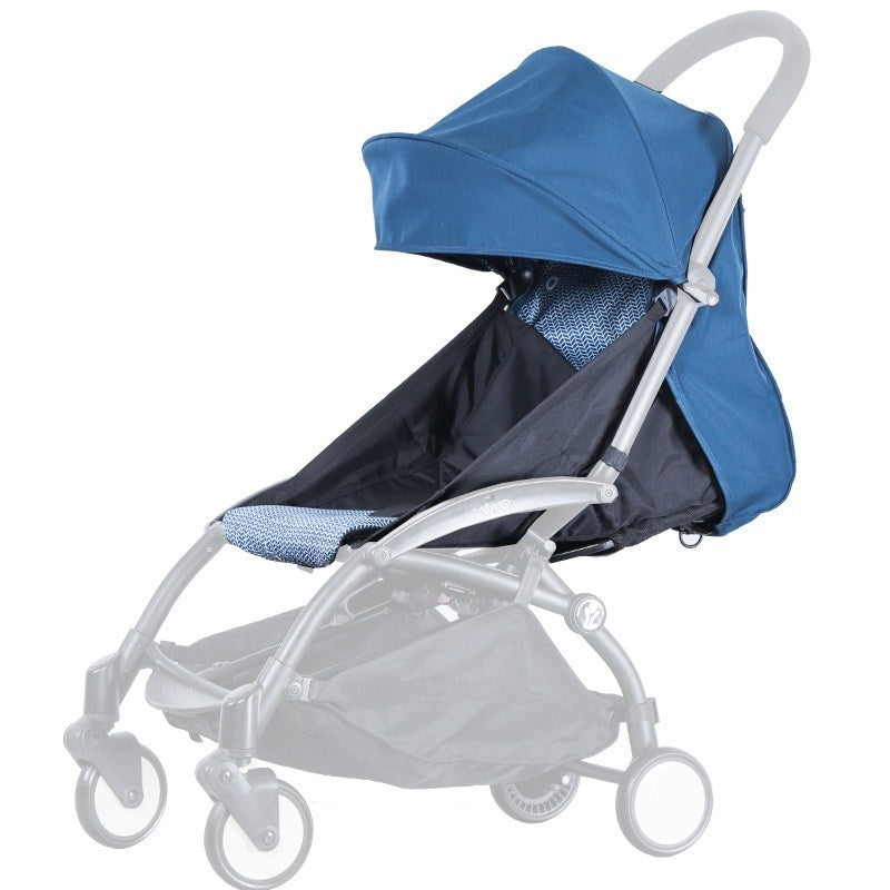Stroller Flat-recline Three-piece Set Canopy And Seat Pad