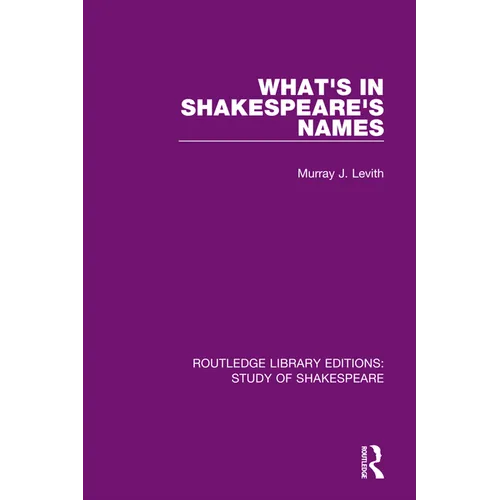 What's in Shakespeare's Names - Paperback