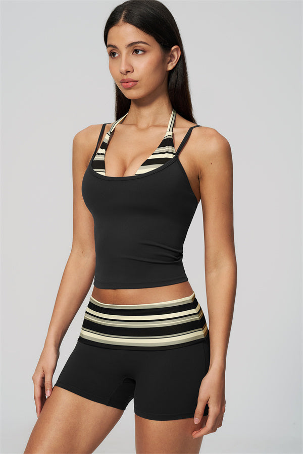 The Enliven Halter Tank Top Shorts 2-Piece Set