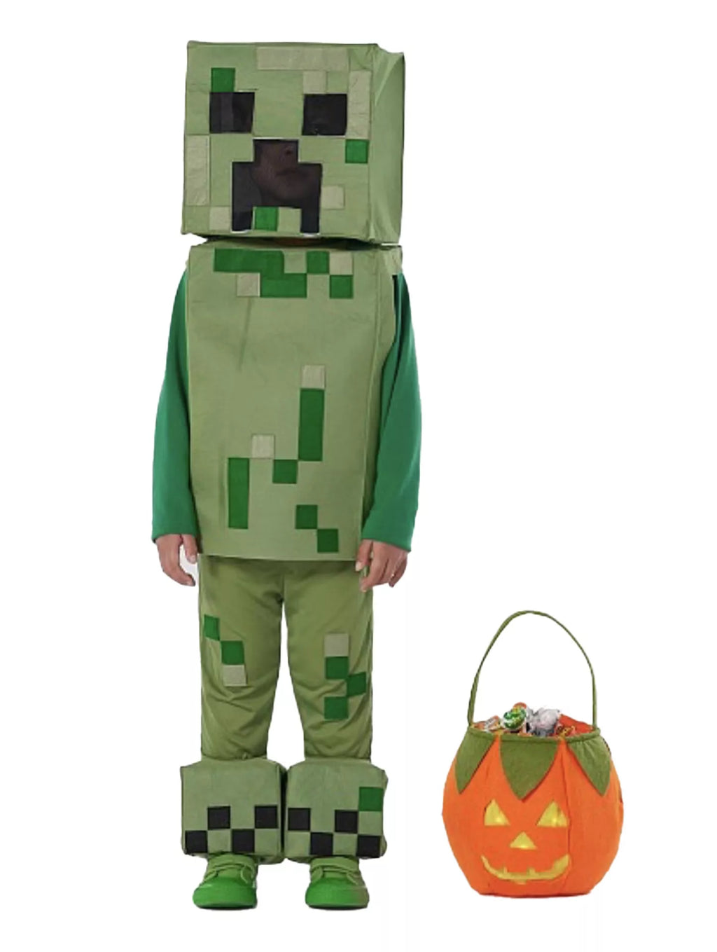 Children's Minecraft Pixelated Print Costume Set