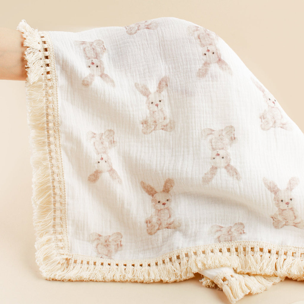 Printed Stroller Blanket Pure Cotton Bath Towel Swaddle Blanket