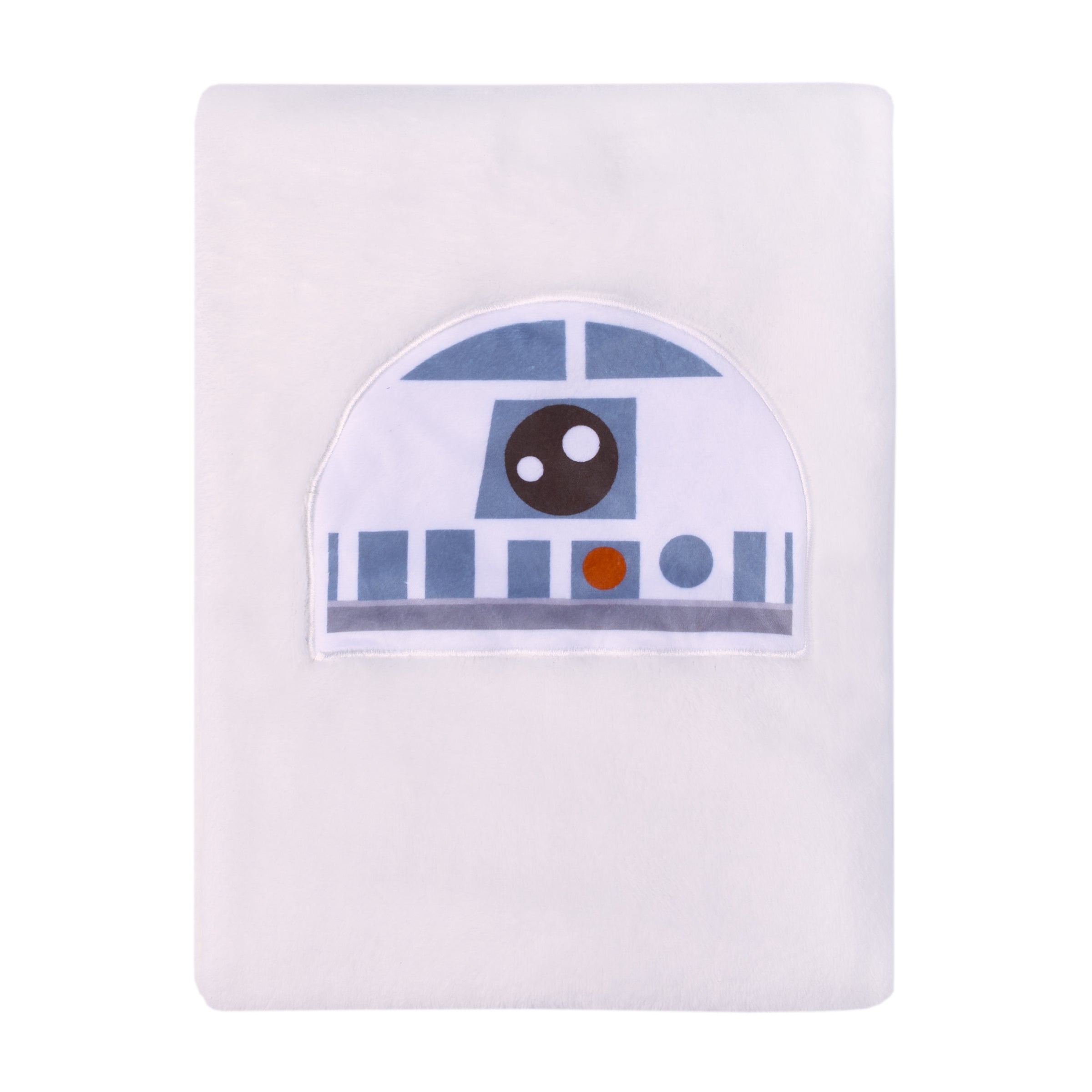 R2D2 Blue and White Super Soft Character Shaped Toddler Blanket