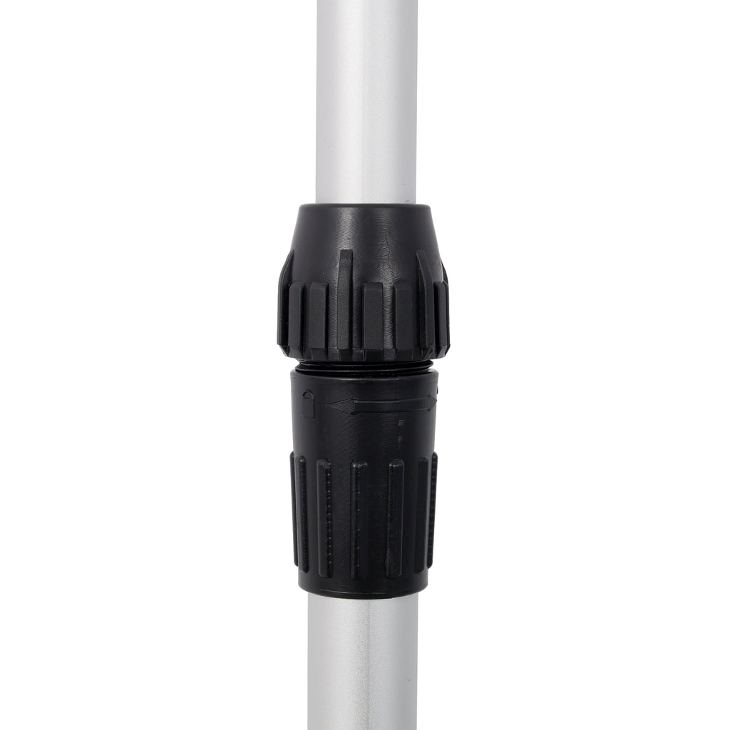 Portable Adjustable Height Snow Shovel with D-Grip Handle - Silver