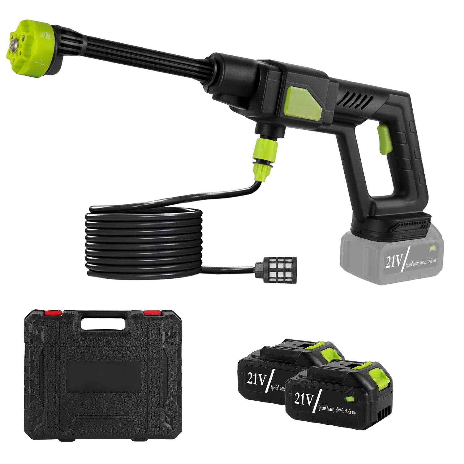 Cordless Pressure Washer with 6-in-1 Nozzle - Car Cleaner