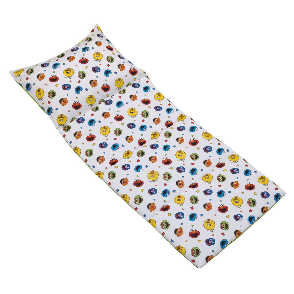 Come and Play Blue, Green, Red and Yellow, Elmo, Big Bird, Cookie Monster, Grover and Oscar the Grouch Deluxe Easy Fold Toddler Nap Mat