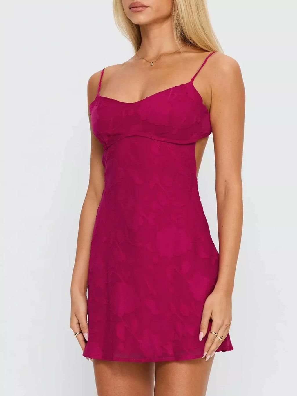 Backless Spaghetti Strap Mini Dress