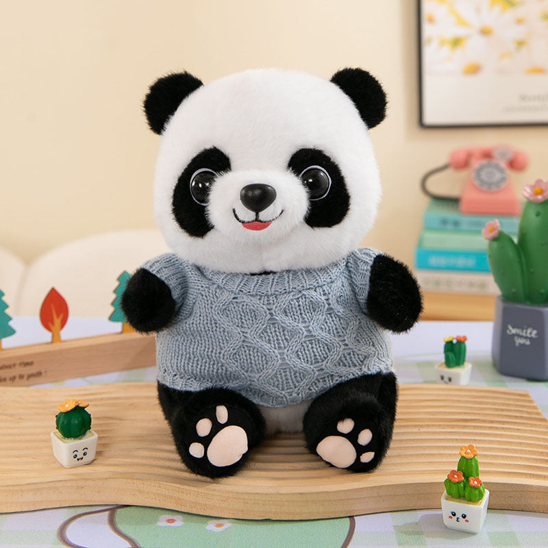 Cute Panda Plush Toy Wearing Clothes