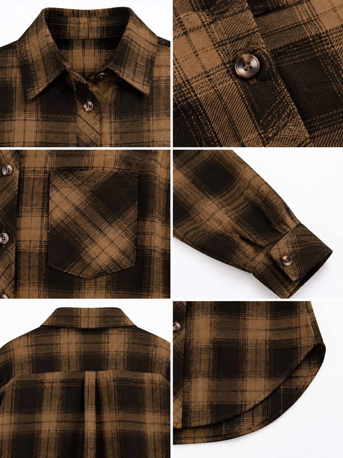 Plaid Button-Down Oversized Shirt