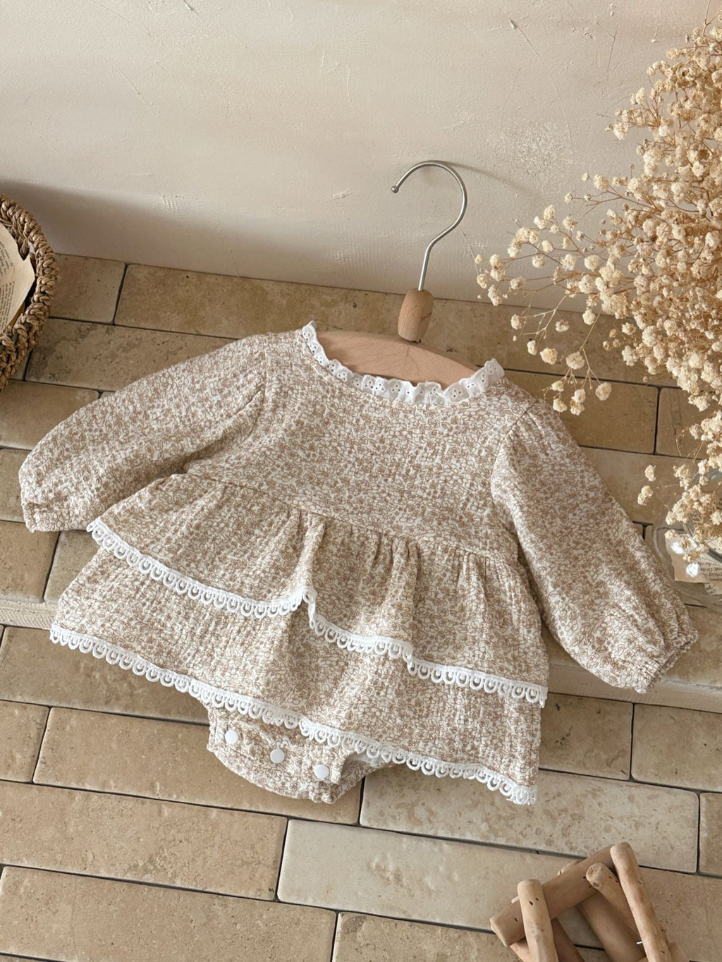 Korean-style Childrens Long-sleeved Printed Onesie