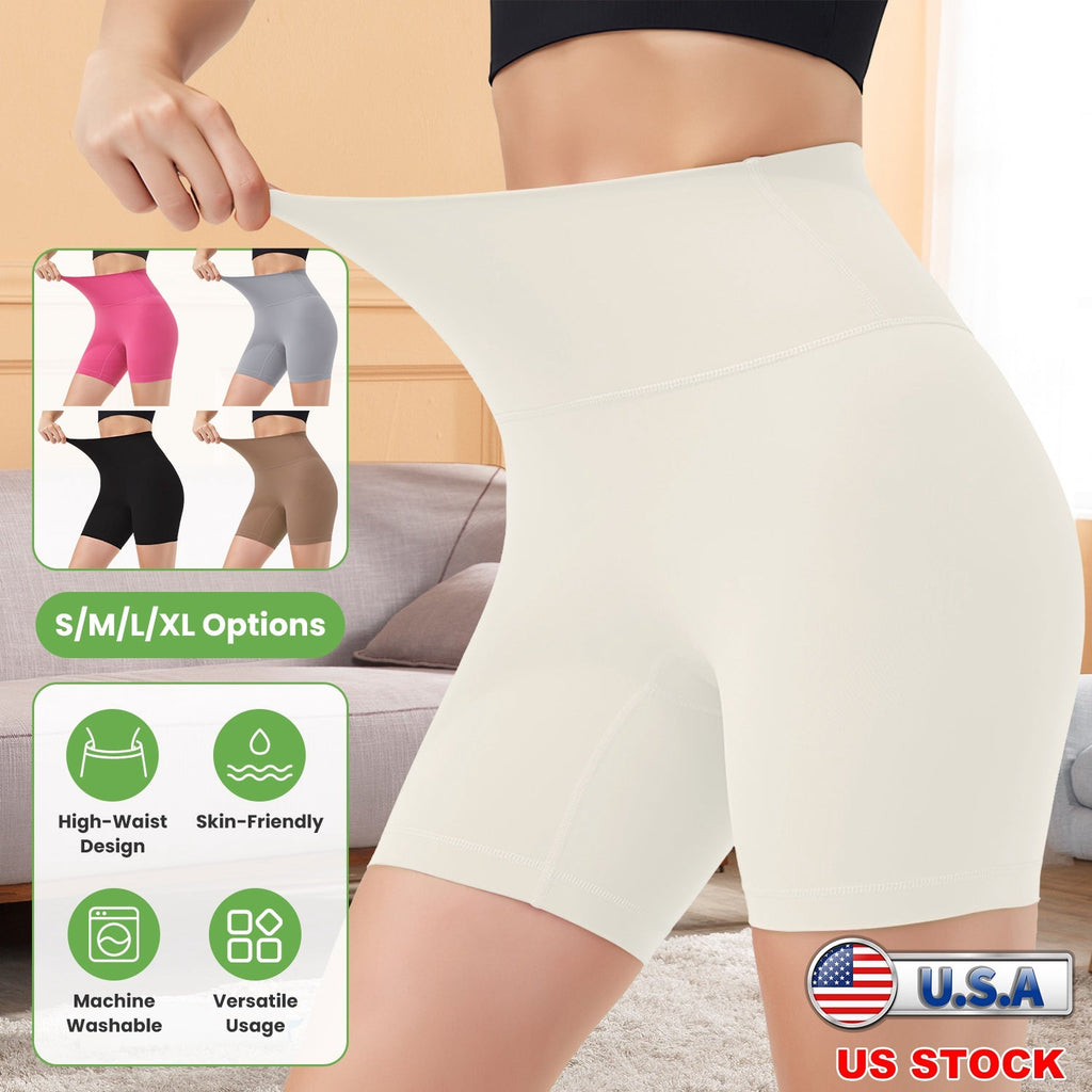High-Waist Biker Shorts with Tummy Control for Workouts