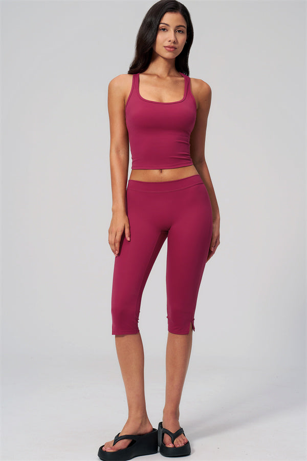 The Revive Crop Top Capri Leggings 2-Piece Set