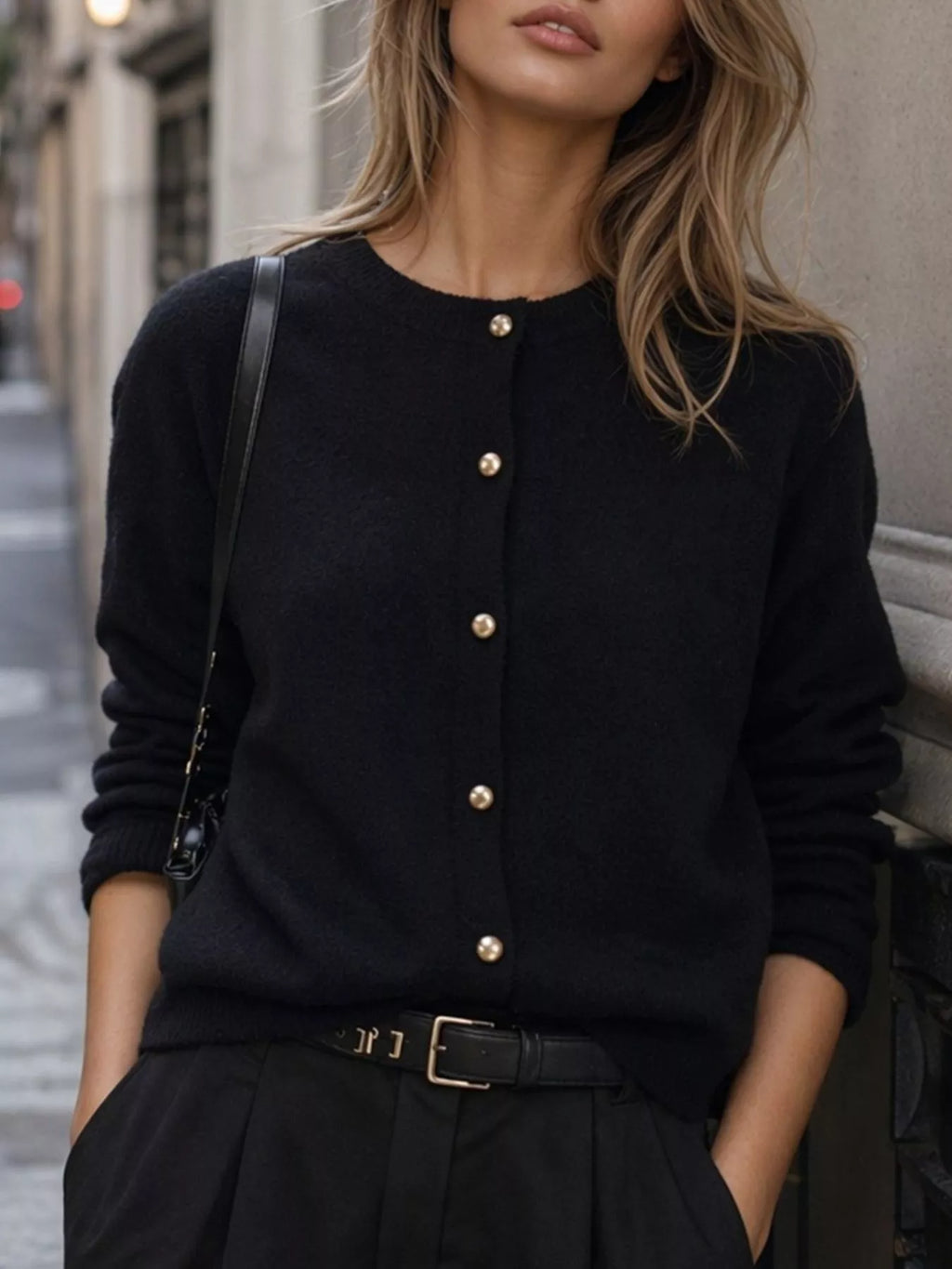 Classic Button-Down Knit Cardigan